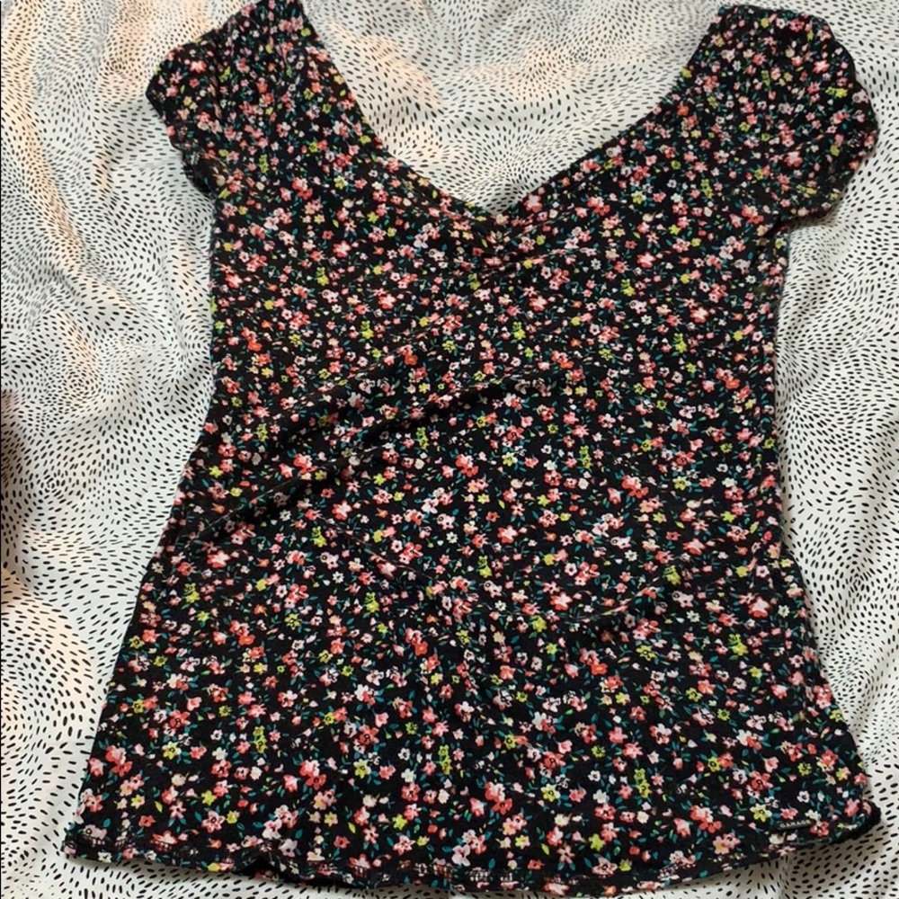 Garage ballerina style floral tee